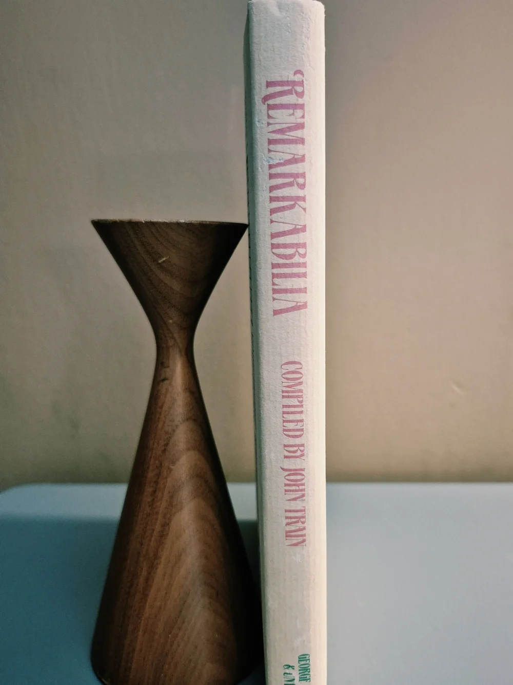 Remarkabilia compiled by John Train — Cream & Pink Hardcover Book